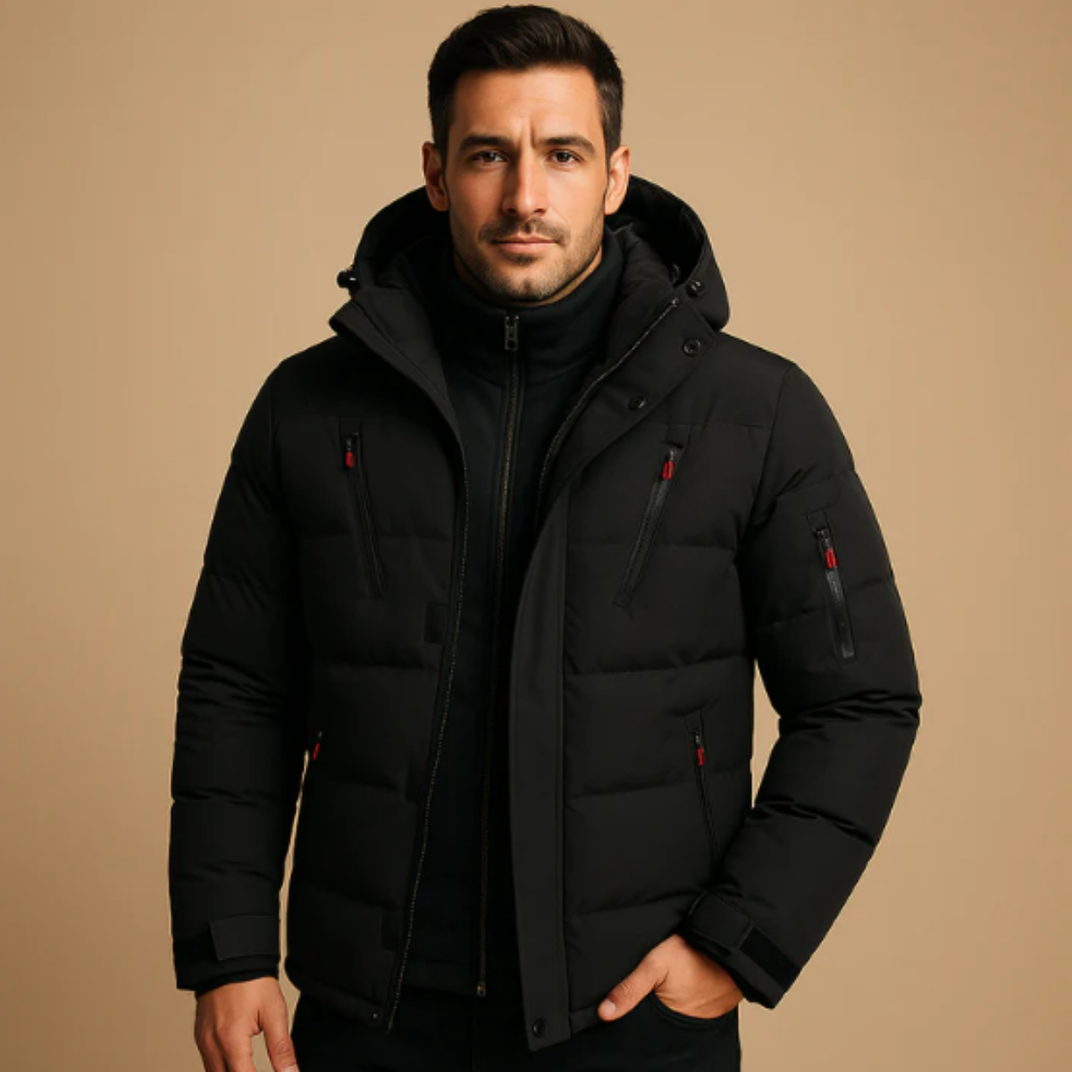 The Waverly Men’s Waterproof Warm Puffer Jacket with Hood