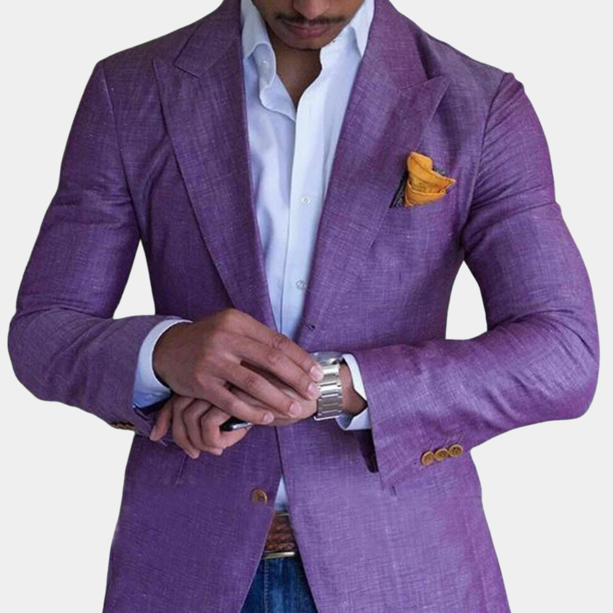 The Willoughby Men’s Classic Tailored Fit Suit Plaid Blazer