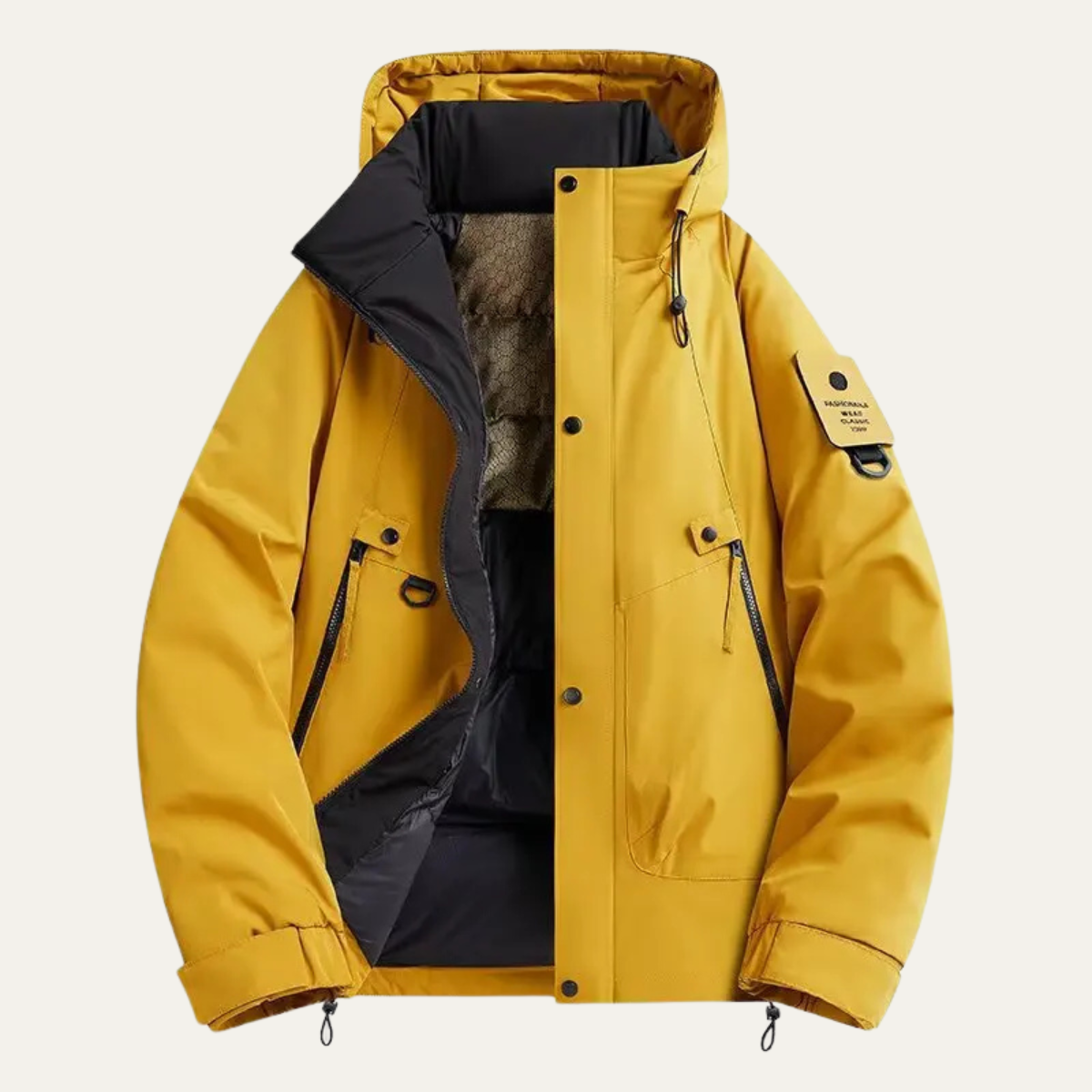 The Arenzano Men’s Winter Ski Hooded Jacket with Fleece Lining