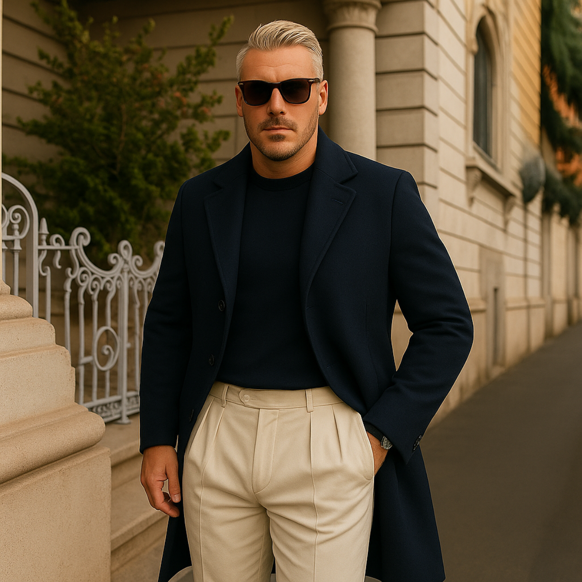 The Langley Mid Length Coat for Men