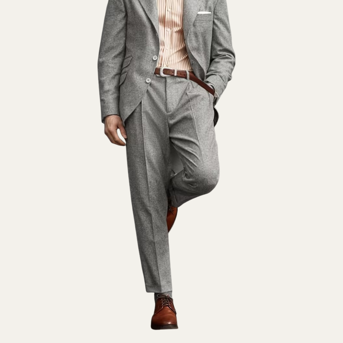 The Dunsborough Men’s Business Tailored Pleated Dress Pants