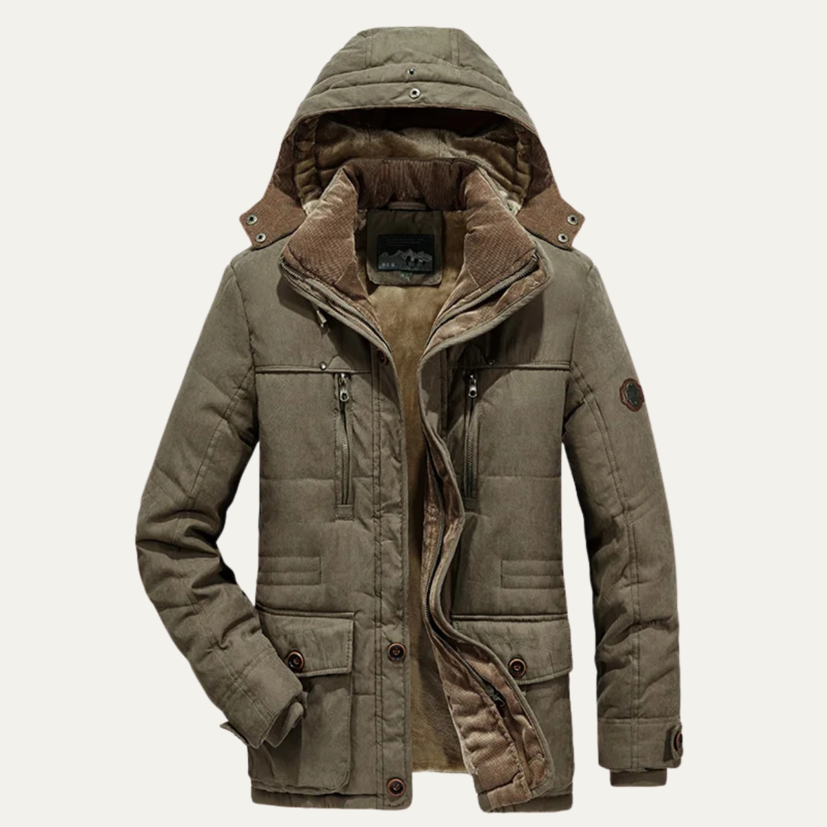 The Cormont Men’s Thick Fleece Hooded Winter Parka Jacket