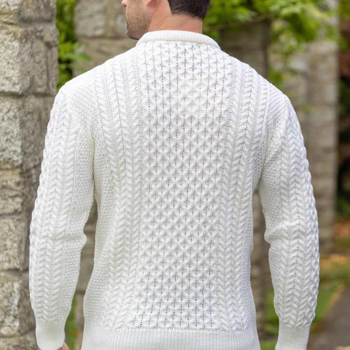 The Donegal Cable Knit Crew Neck Sweater for Men