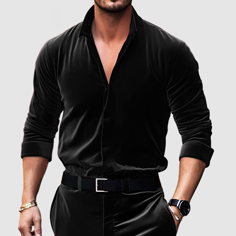 Vintage Velour Shirt for Stylish Outings
