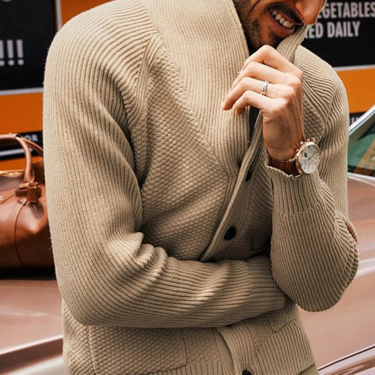 The Pembroke Men’s Shawl-Collar Button Up Cardigan