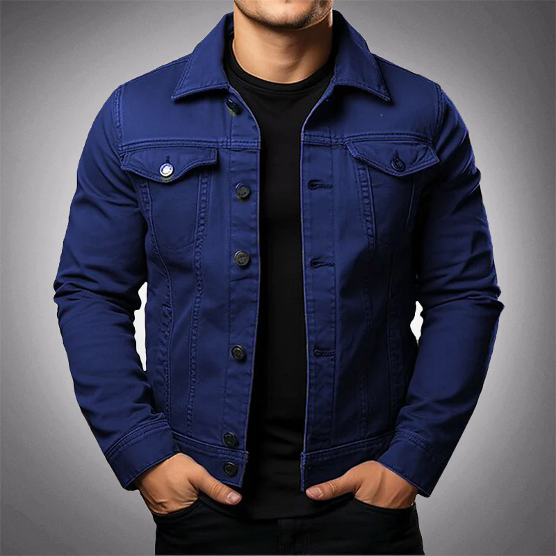 Classic Denim Jacket with Button Closure for Everyday Wear
