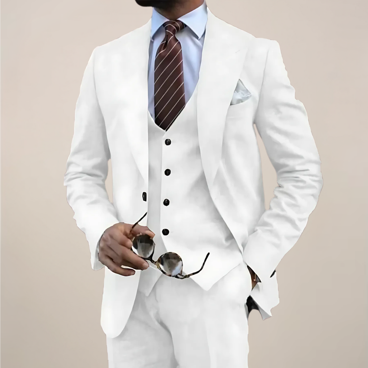 Men’s Stylish Three-Piece Suit for Formal Events