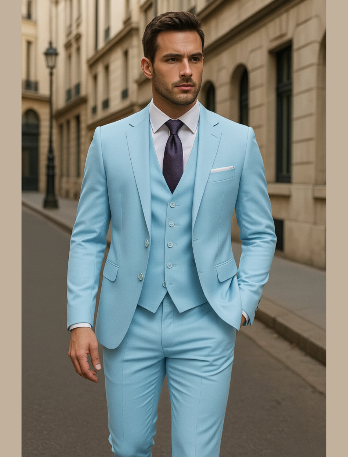 Men's Three-Piece Suit – Sleek Fit for Business & Events