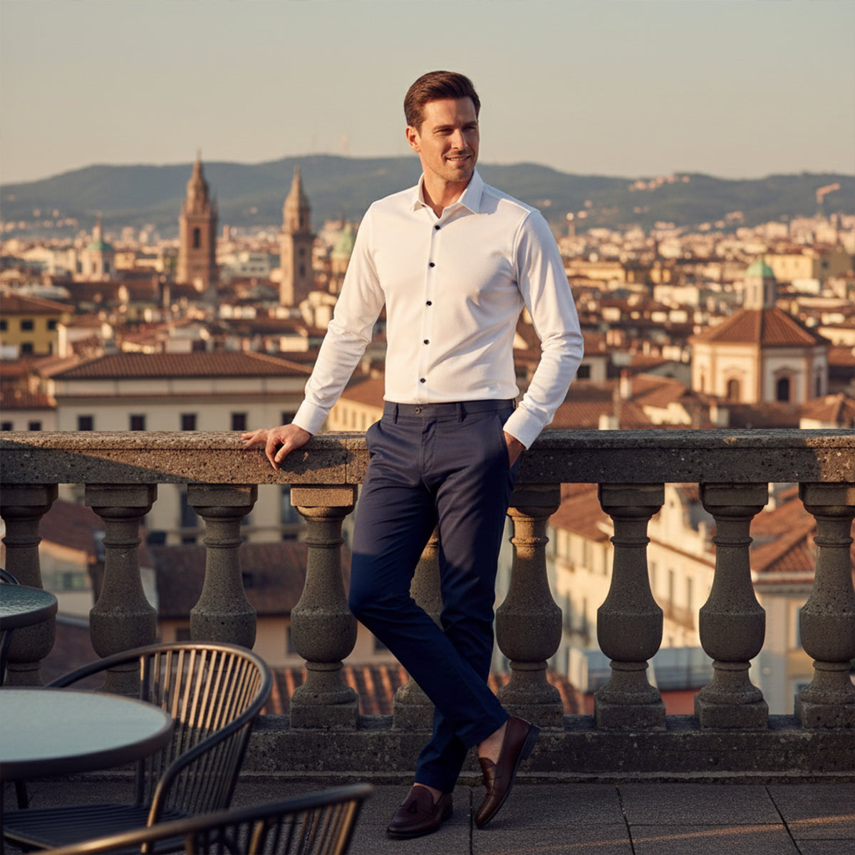 The Fano Men’s Classic Button Up Formal Smart Shirt