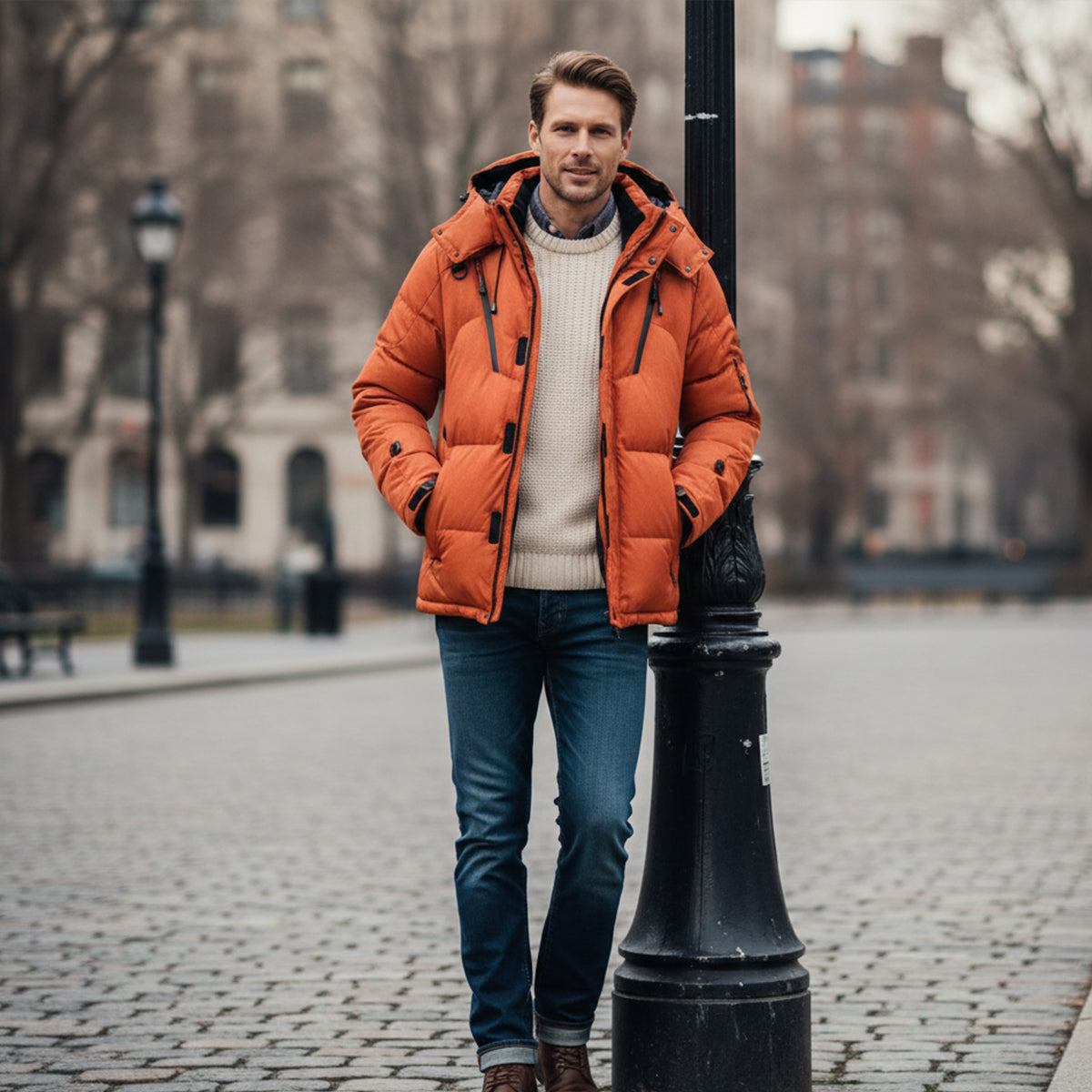 The Foxglove Men’s Insulated Winter Park Jacket with Hood