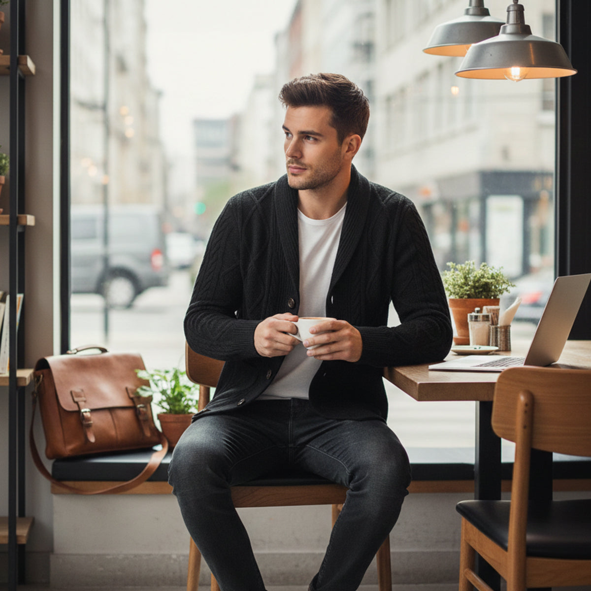 The Manchester 100% Cashmere Cardigan for Men