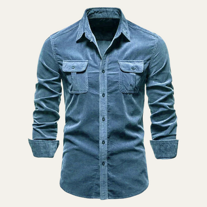 The Norwick Men’s Casual Button Down Corduroy Shirt