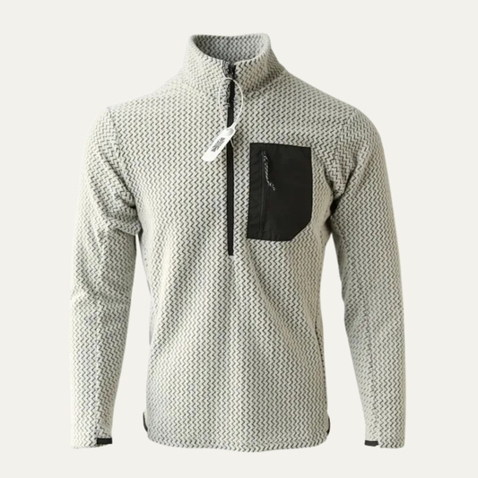 The Redwood Men’s Half Zip Cashmere Sweater with Chest Pocket