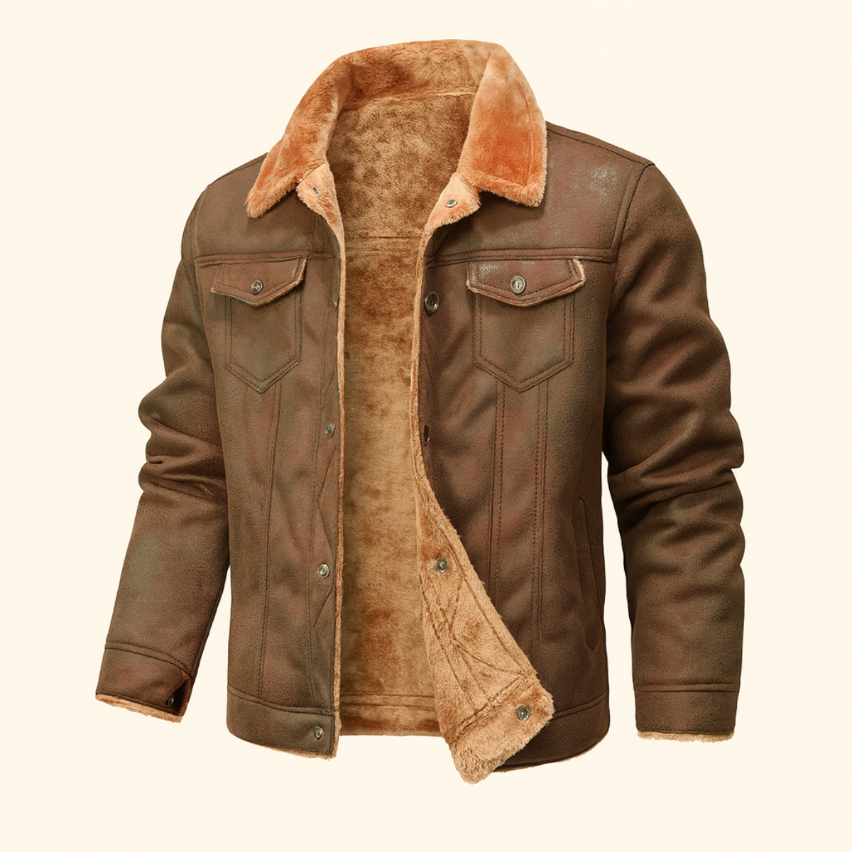 The Wrexham Men’s Shearling Vintage Leather Jacket