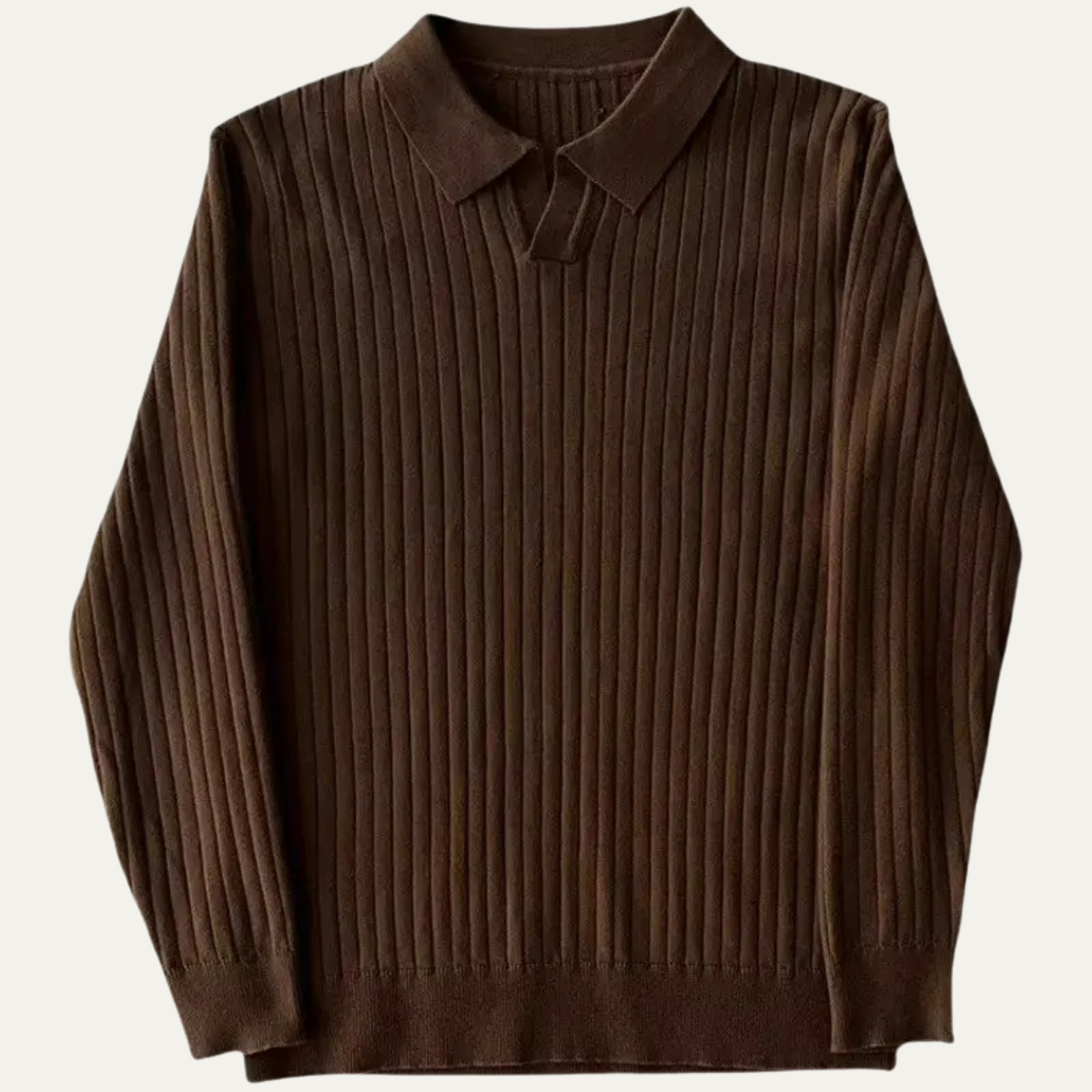 The Crestwood Men's Slim Fit Ribbed Knit Polo Sweater