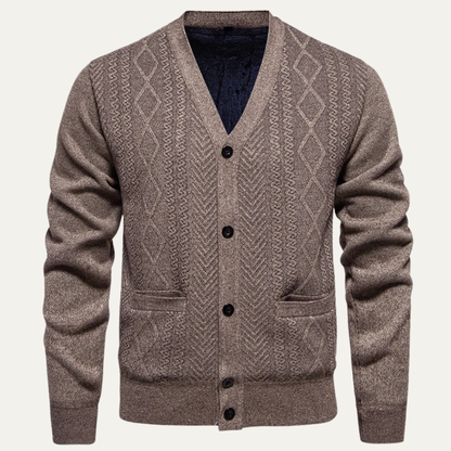 The Northwood Men’s V Neck Button U Soft Knit Cardigan