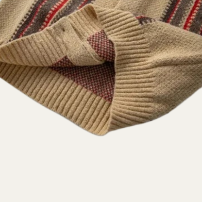 The Herculaneum Men’s Retro Shawl Striped Knit Cardigan