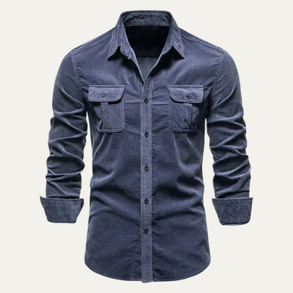 The Norwick Men’s Casual Button Down Corduroy Shirt