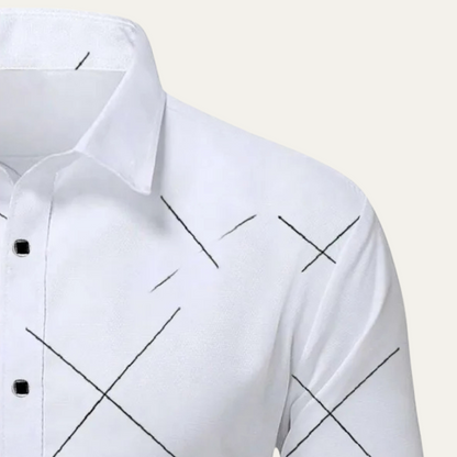 The Eldridge Men’s Formal White Button Down Office Shirt