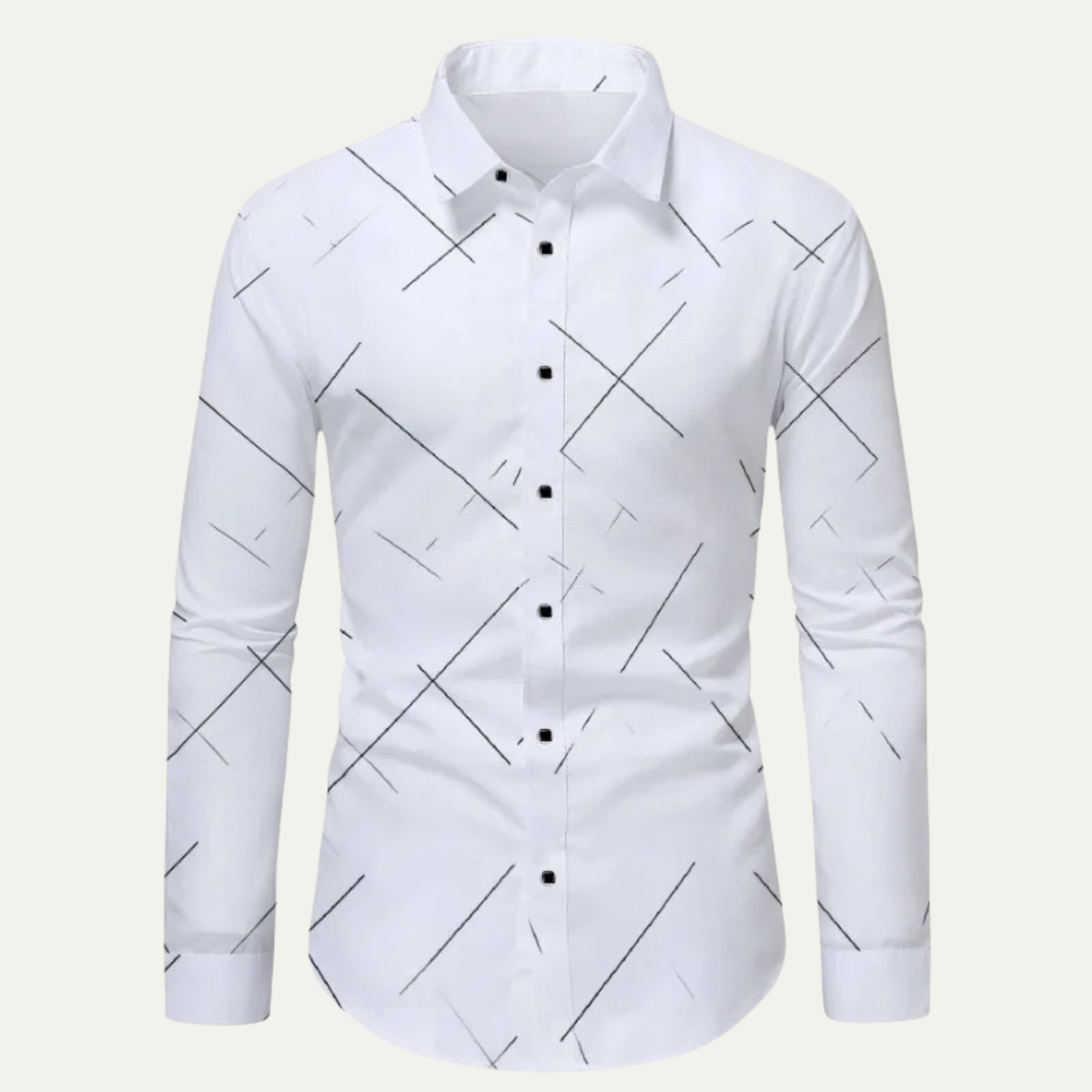 The Eldridge Men’s Formal White Button Down Office Shirt