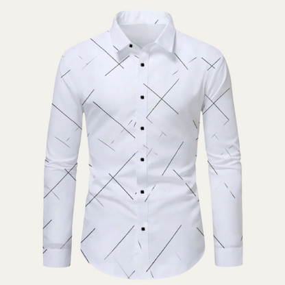 The Eldridge Men’s Formal White Button Down Office Shirt