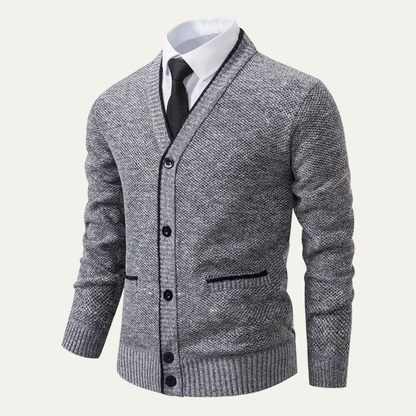 The Peschiera Men’s Knitted Casual V Neck Cardigan