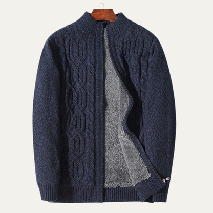 The Bellwood Men’s Wool Fleece Winter Zip Cardigan