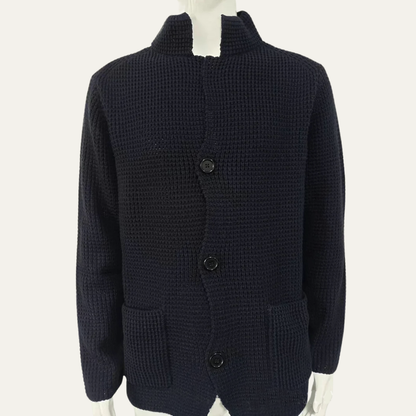 The Silverton Men's Casual Stand Collar Knitted Button Cardigan