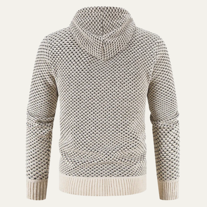 The Harrington Men’s Knitted Fleece Lined Zip Up Winter Hoodie Jacket