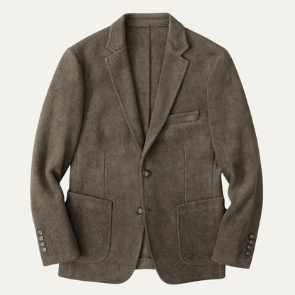 The Anzio Men’s Classic Single Breasted Wool Blend Tweed Blazer