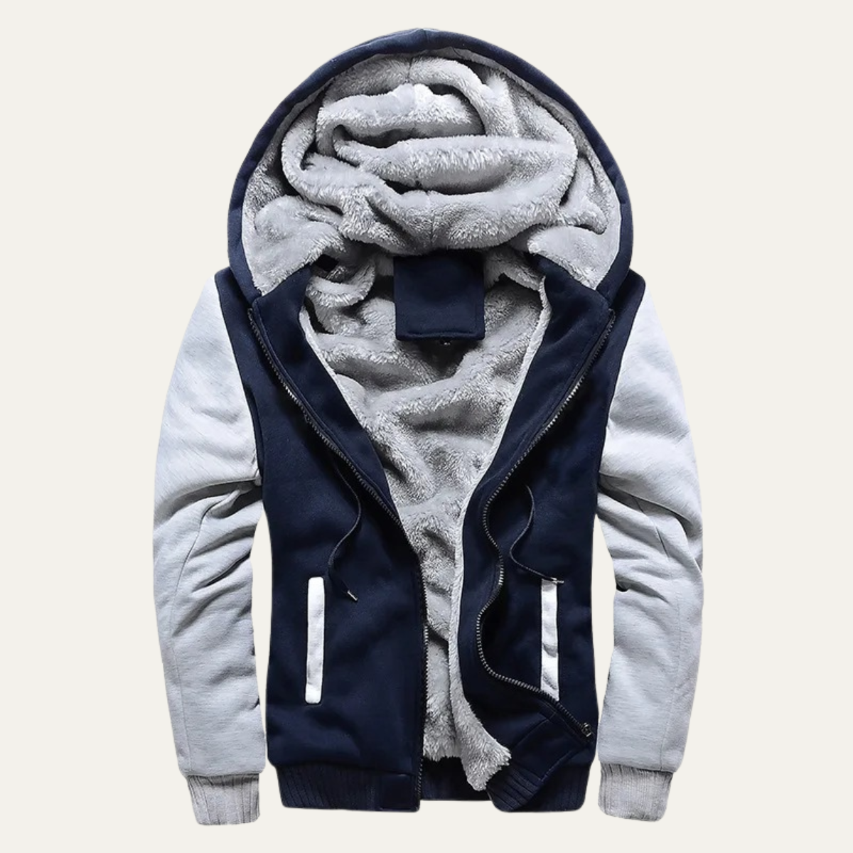 The Taormina Men’s Winter Fleece Line Zip Up Hoodie Jacket