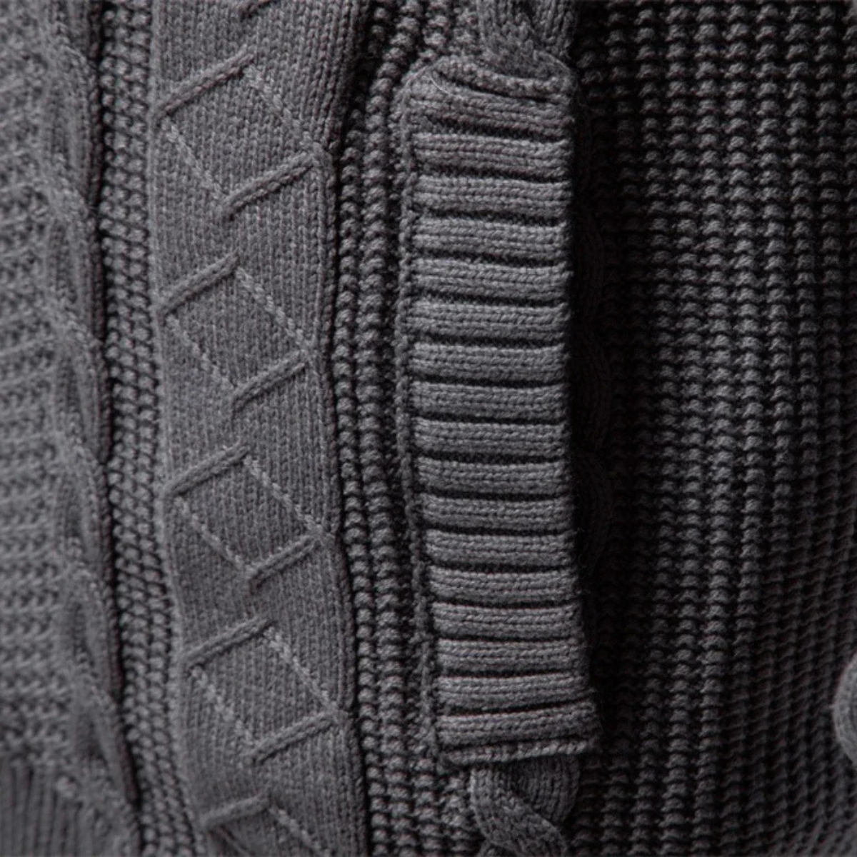 The Bolsena Men’s Slim Fit Cable Knit Zip Cardigan