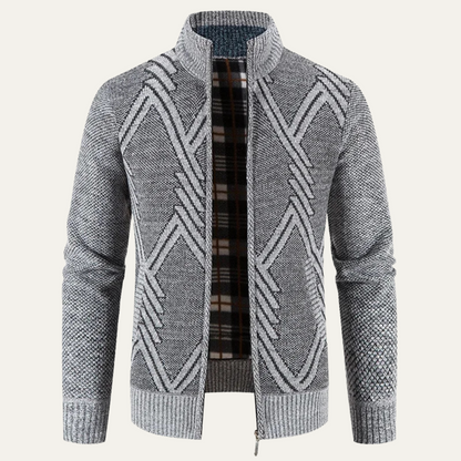 The Alford Men's Knitted Winter Zip  Cardigan