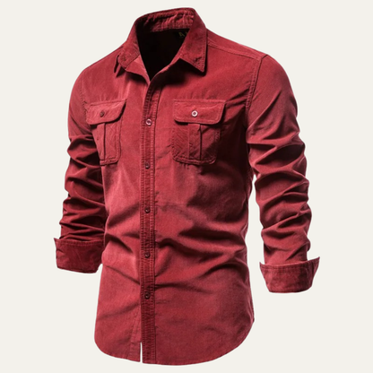 The Castellina Men’s Casual Button Up Corduroy Shirt