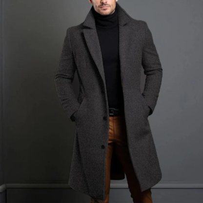 The Belmont Men’s Elegant Classic Wool Winter Overcoat