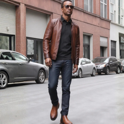 The Montalcino Men’s Brown Classic Leather Slip On Chelsea Boots