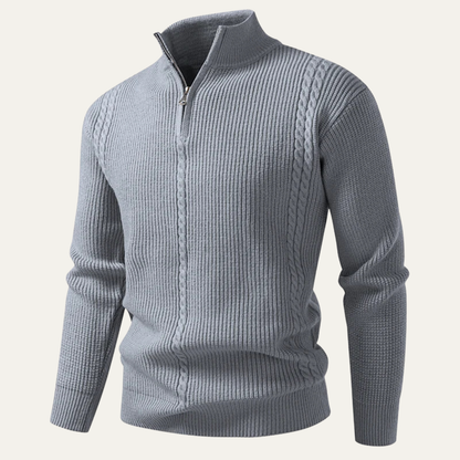 The Ashbury Men’s Stand Collar Half Zip Knit Sweater