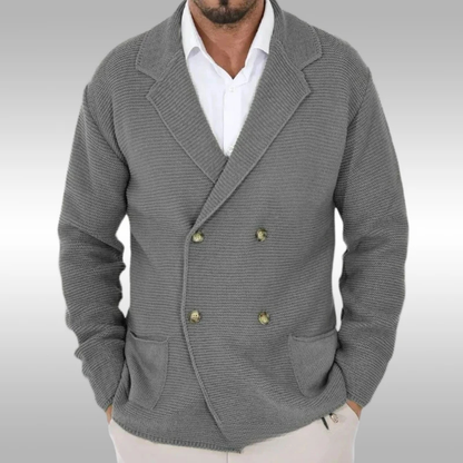The Pisa Men’s Smart Casual Double Breasted Knit Cardigan
