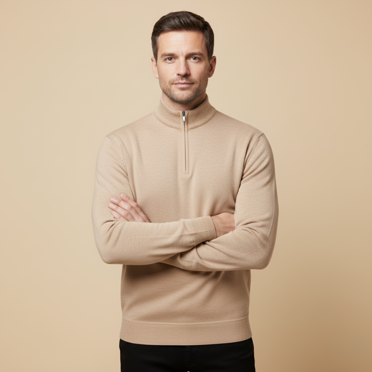 The Warwick Quarter Zip Sweater for Men