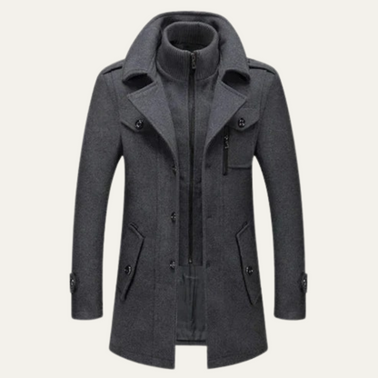 The Aberdeen Men’s Wool Blend Double Layer Coat