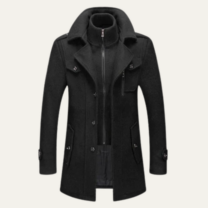 The Aberdeen Men’s Wool Blend Double Layer Coat