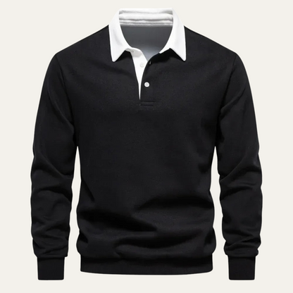 The Chelsea Men’s Long Sleeve Polo – Classic Knit Shirt