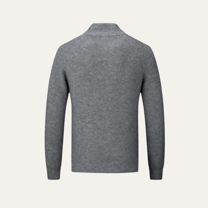 The Four Seasons Merino Wool Knitted Zip Cardigan Sweater for Men