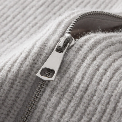 The Four Seasons Merino Wool Knitted Zip Cardigan Sweater for Men