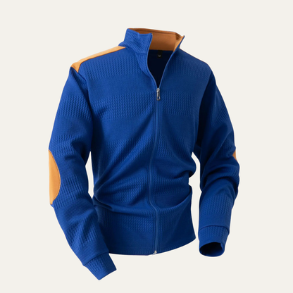 The Vernaccia Men’s Casual Lightweight  Zip Up Knit Stand Collar Sweater