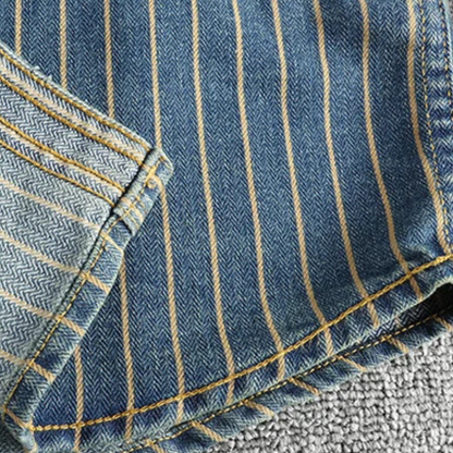 The Rivercrest Men’s Vintage Heavy Cotton Casual Striped Shirt