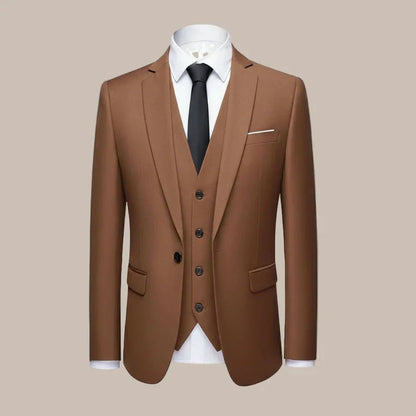 Men’s Three-Piece Slim Fit Suit – Stylish Formal Attire for Business & Weddings