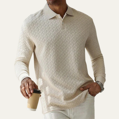 The Willowbrook Men’s Stylish Knit Polo Sweater
