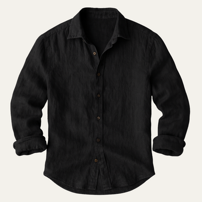 The Zurich Vintage Long Sleeve Linen Shirt for Men