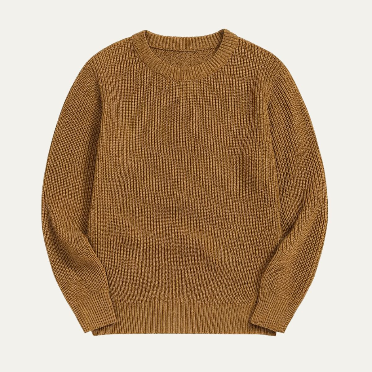 The Tokyo Merino Wool Ribbed O Neck Sweater